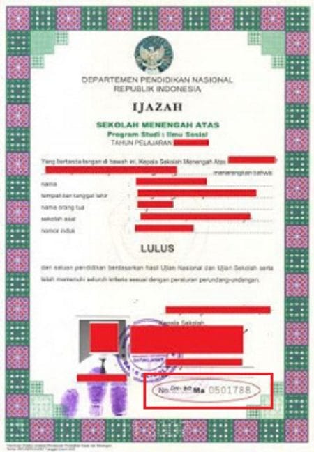 cara cek nomor ijazah sma illustration