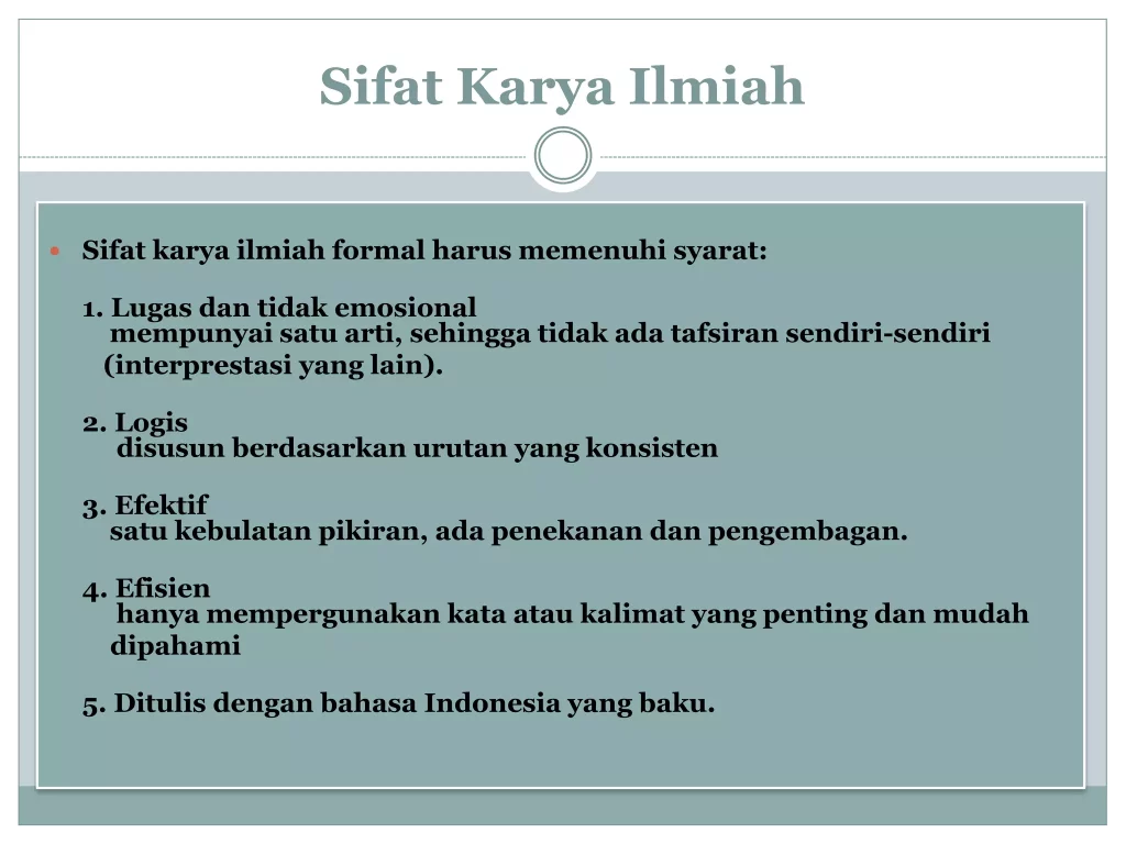 sifat karya ilmiah illustration